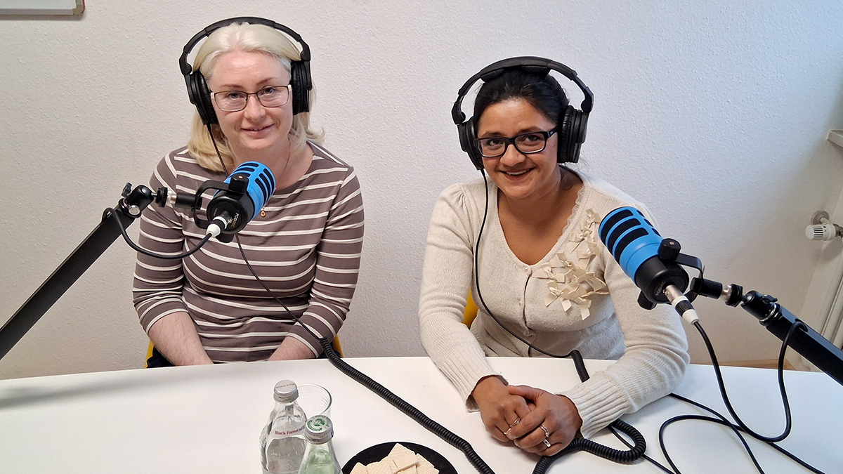 MYSKILLBRIDGE bei den Founder Talks (v.l.n.r.): Katharina Epp und Leandra Hoffmann